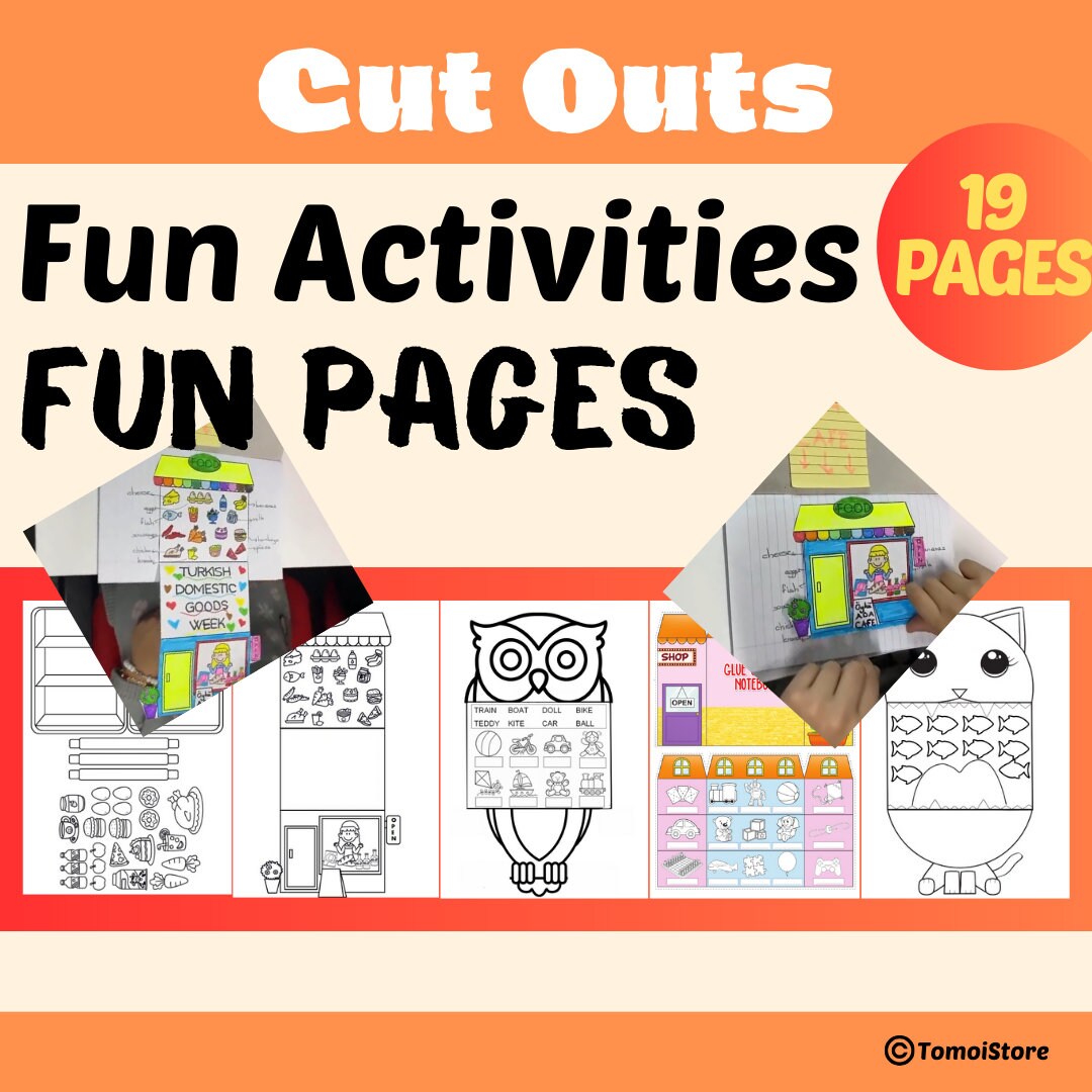 Fun Cutous Fun Engaging Kids Cut Out Activities, Filler Activities, Cut Outs - Etsy