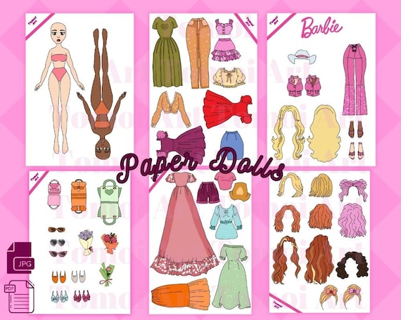 Printable Paper Doll Dress up Girls Korean Paper Doll Kpop Doll Inspired Kids Toys Instant Digital Download Barbie Doll Dress Up Etsy Canada