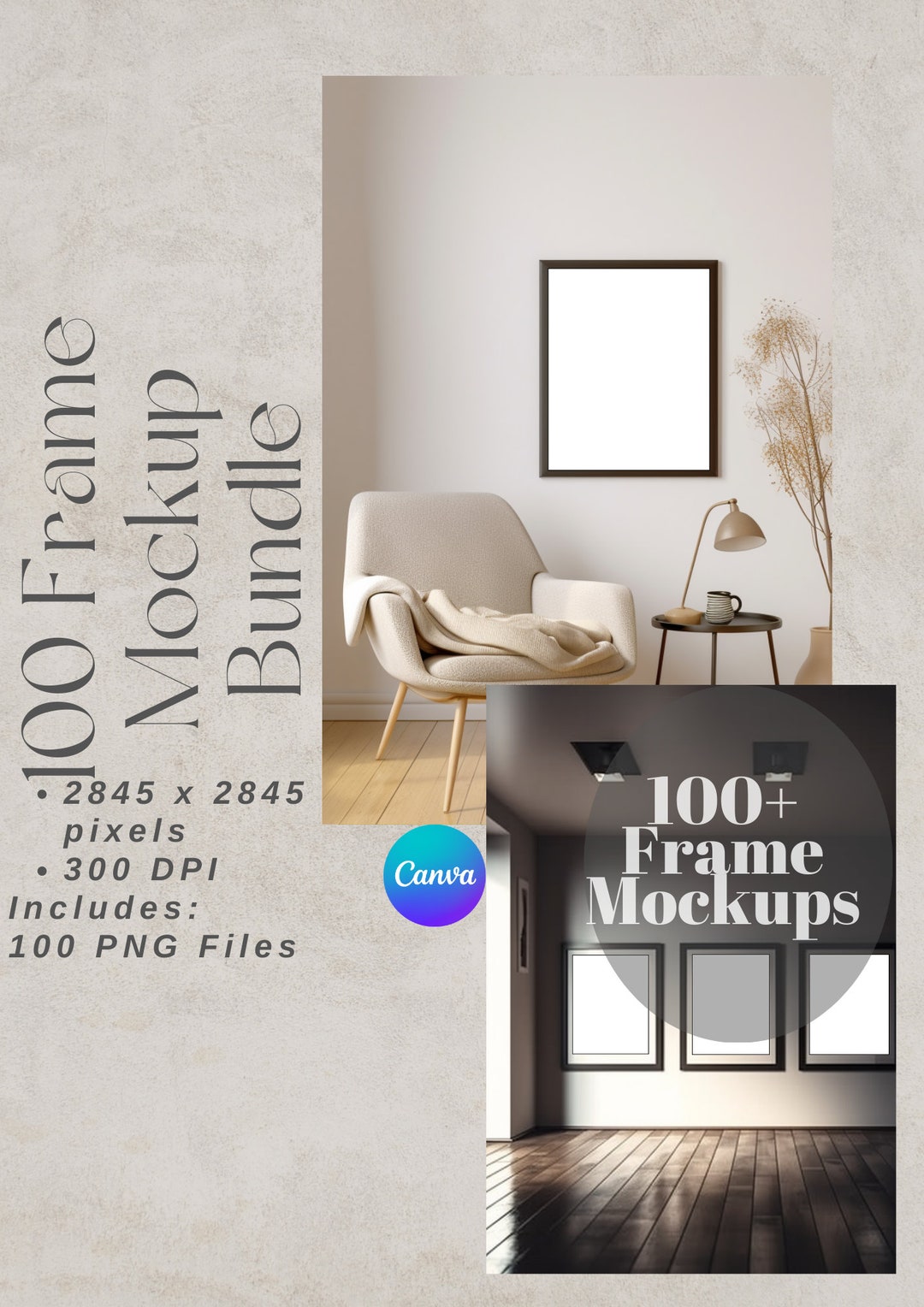100 Frame Mockups Frame Mock up Bundle Modern Mock up Photograph Styled ...