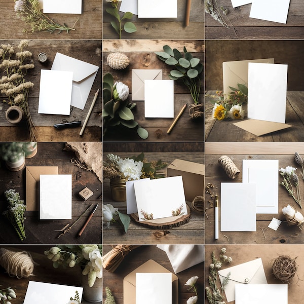 20 Greeting Card MockUps | Mock up Bundle | Modern Mock Up | Photograph Styled |Stock Photo Template| Greeting Card Mockup| Digital Download