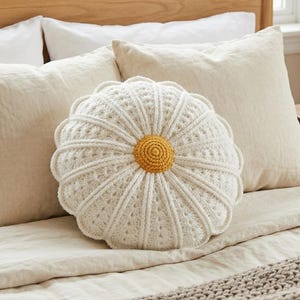 Patrón de cojín de margaritas a crochet, cojín floral bohemio en PDF para descargar