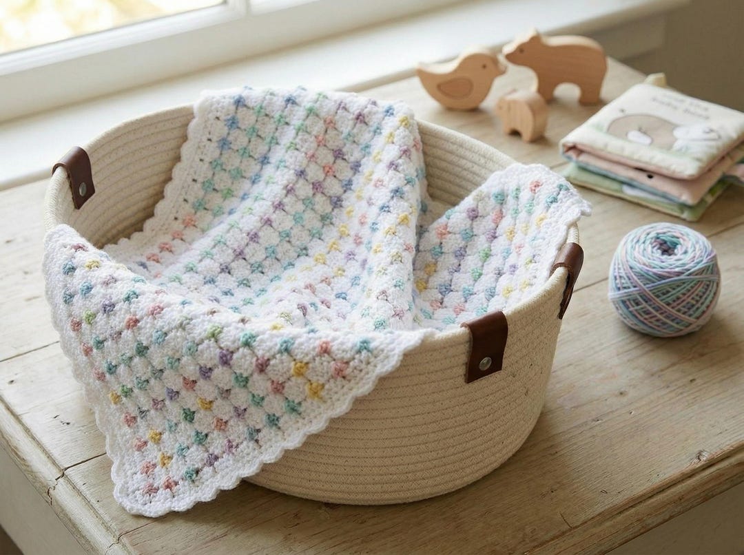 Annie Crochet Baby Blanket Pattern (21x24) PDF, Beginner Afghan ...