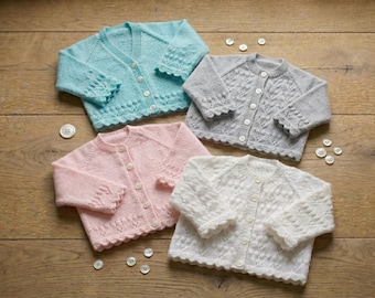 Breipatroonset babyvest, 4 stijlen, kant tricotsteek (pdf-download)