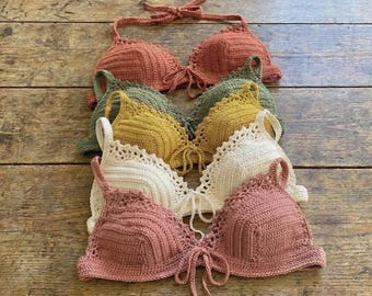 Patroon gehaakte bikini-bh-topje, gemakkelijke badmode pdf-zelfstudie