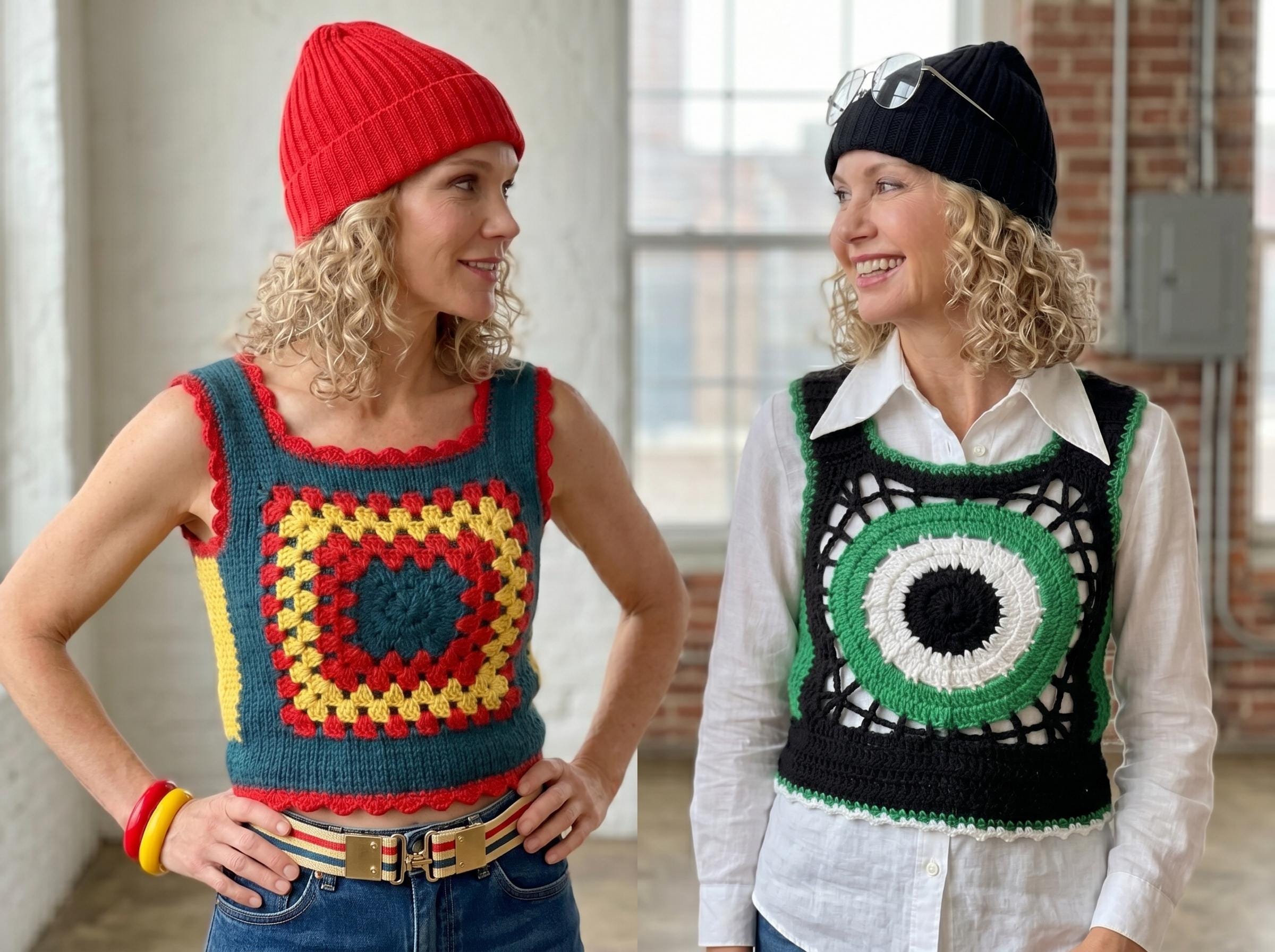 30 Granny Square Vest Crochet Patterns for Retro Layers, Boho Vests, and Handmade Gifts 17 70s Retro Granny Square Tank Vest
