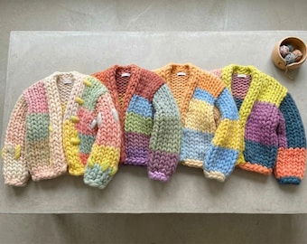 Geschikt voor beginners, grof vestpatroon, oversized patchwork (pdf-download)