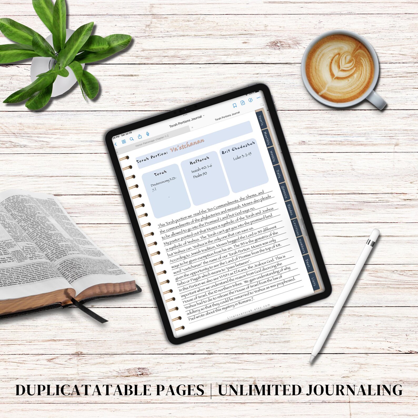 Digital Torah Portion Planner | Messianic and Torah Observant | Jewish ...