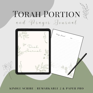 Kindle Scribe and E Ink Tablets - Hyperlinked Messianic Torah Portion Bible Study and Prayer Journal