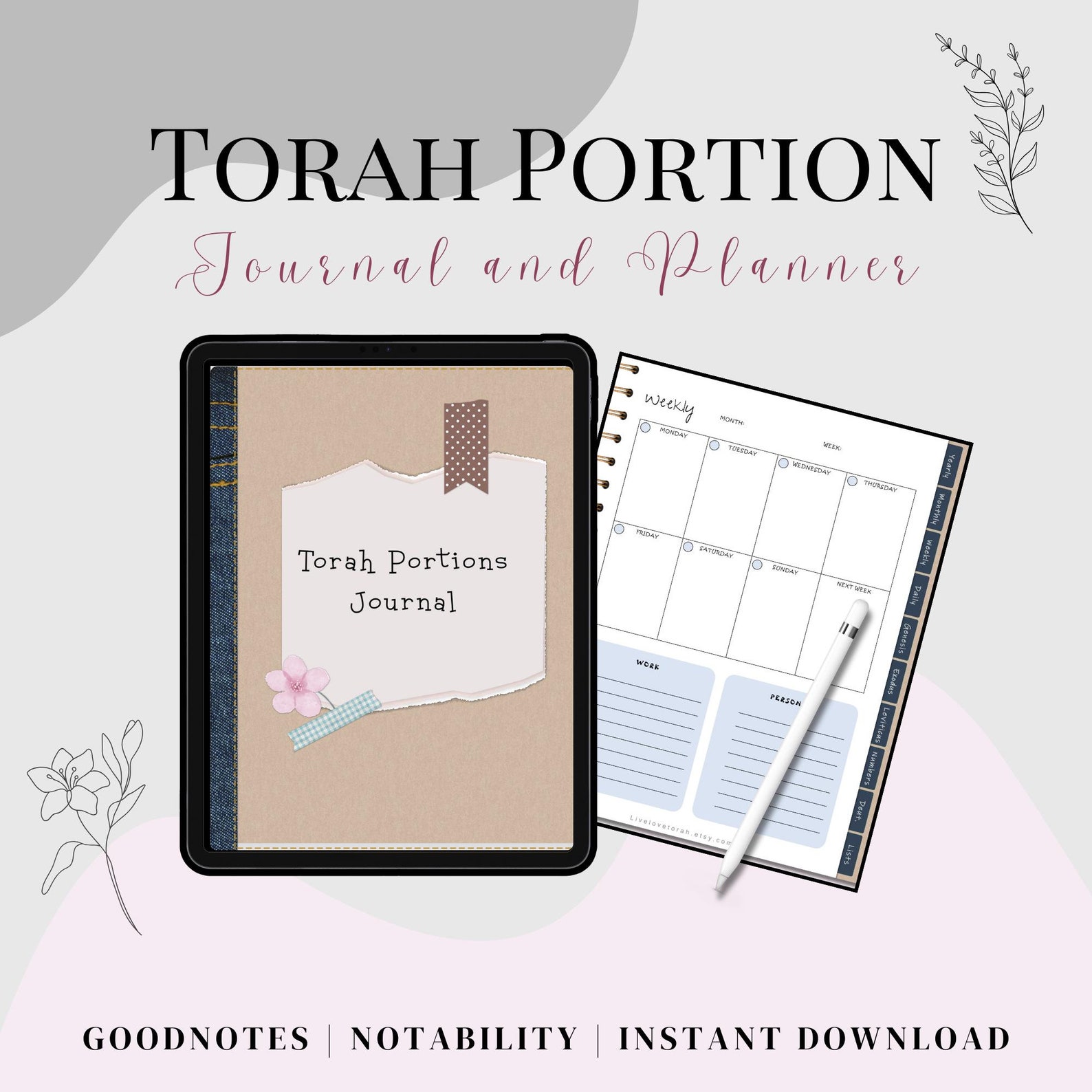 Digital Torah Portion Planner | Messianic and Torah Observant | Jewish ...