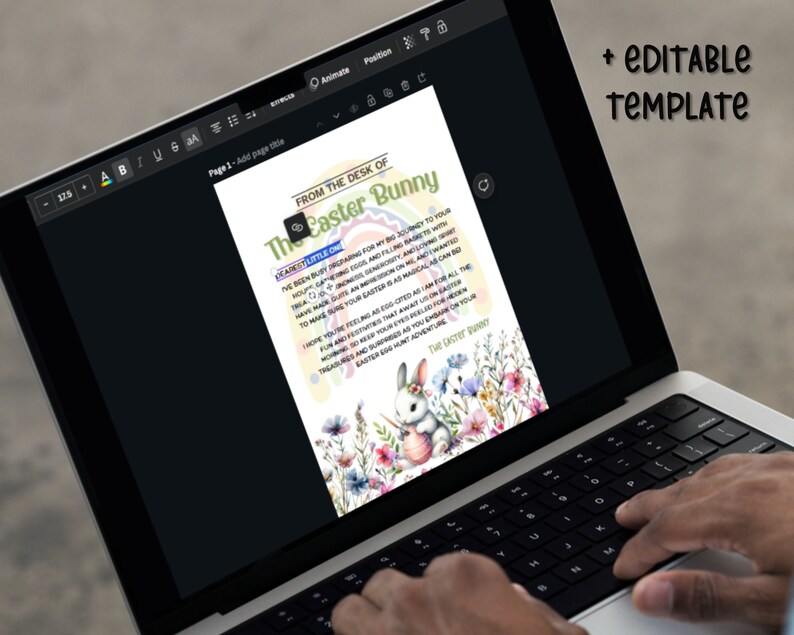 Editable Letter From the Easter Bunny. Personalized Easter Morning ...