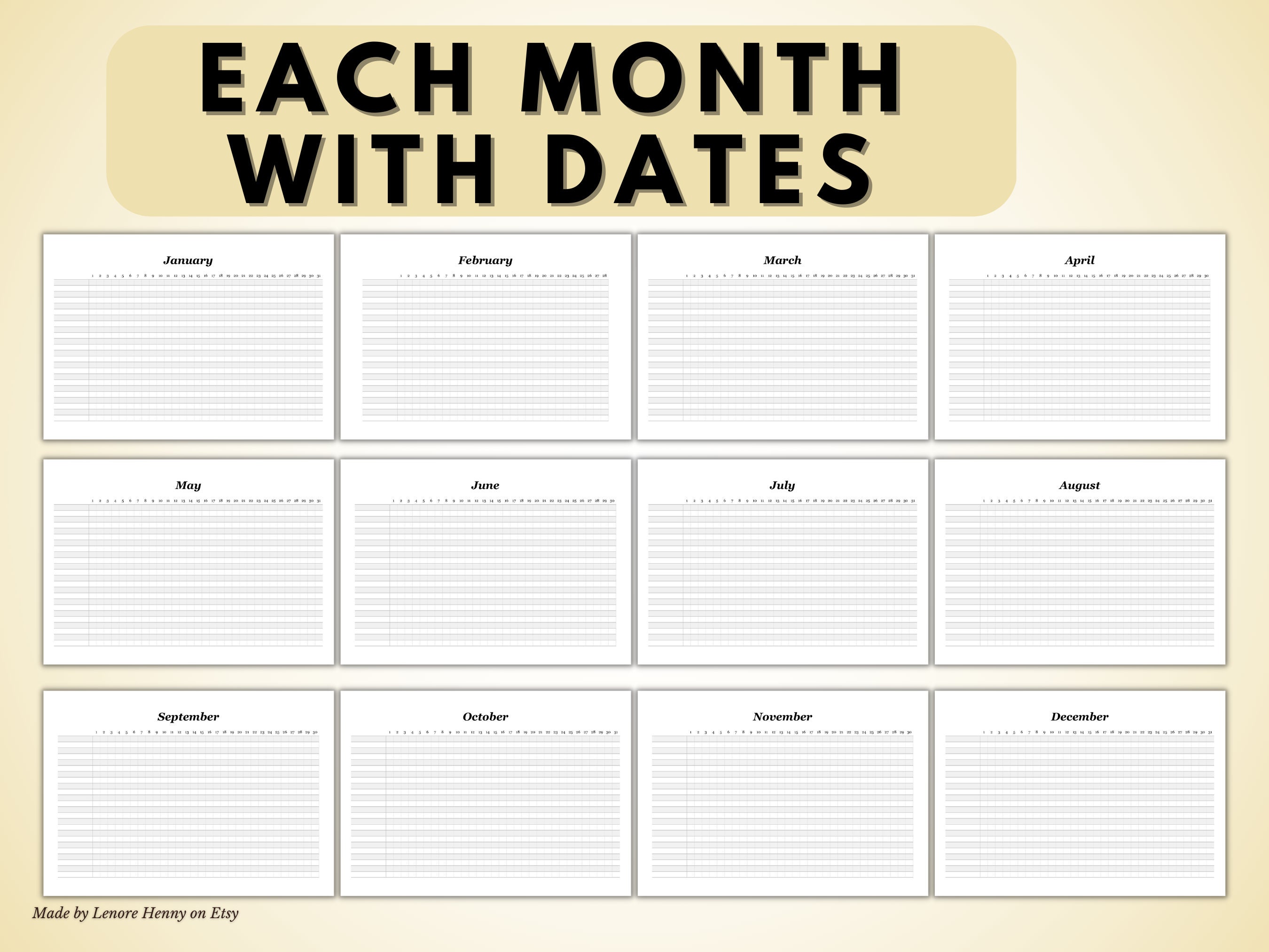 Monthly Habit Tracker Printable PDF. Daily Routine and Goal Tracker ...