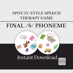 speech therapy spot it game final s sound card articulation practice tool slp language skill resource printable worksheet speech drill deck