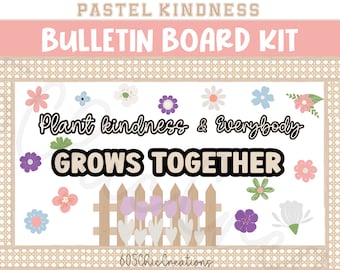 Spring Bulletin Board Kit Printable Bulletin Board Letter Cursive Kindness Bulletin Board Decor For Teacher Classroom Bulletin Board SVG
