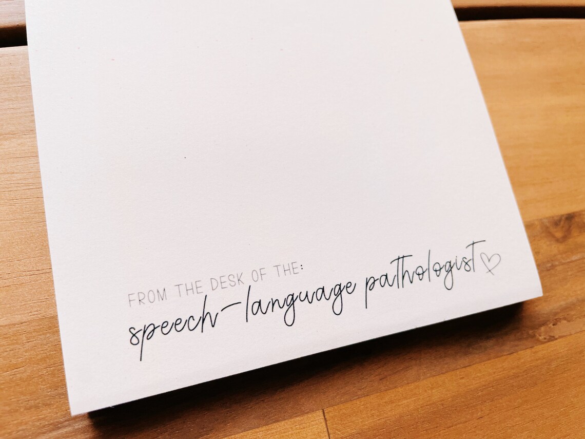 Speech Therapy Notepad for SLP Sticky Note for Speech Therapist Office ...