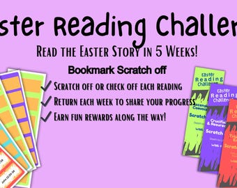 Easter Story Reading Challenge for Kids | Printable Bible Activity Bookmark | Christian Kids Reading Plan with Rewards