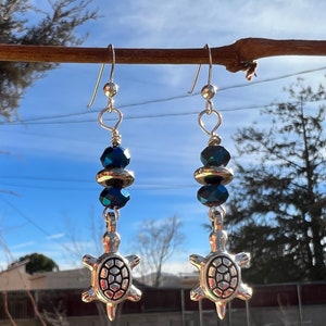 Razzle dazzle turtle earrings