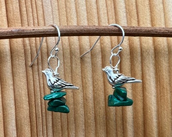 Small cute bird earrings