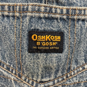 OSHKOSH B&#39;gosh Vintage blue denim overalls // 18M