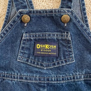 Mede in USA Vintage OSHKOSH B&#39;gosh, Oshkosh jumper, Vintage denim, 6-9 Months  overalls