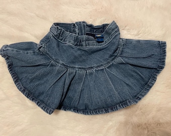 Vintage OSHKOSH Frill Denim Skirt // 4 T