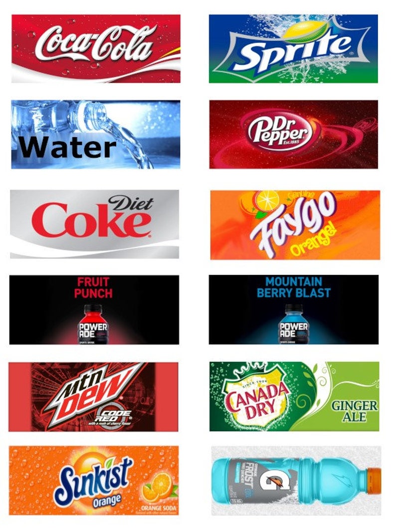 PDF Sheet of Vending Machine Labels - Etsy