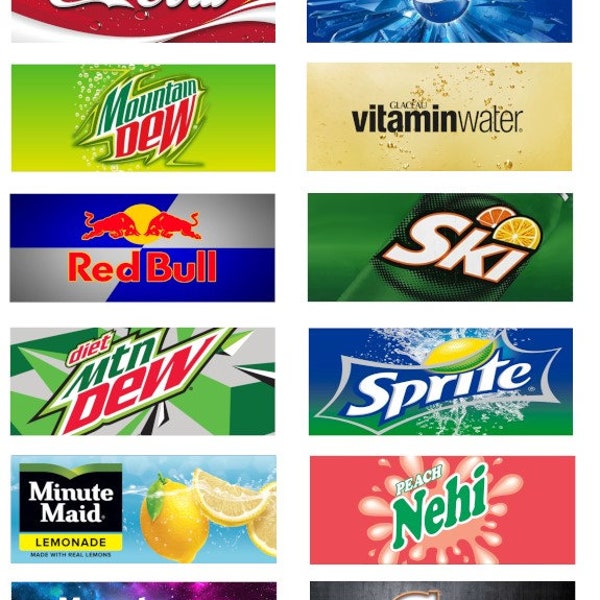 Soda Pepsi Vending Machine Labels Etsy