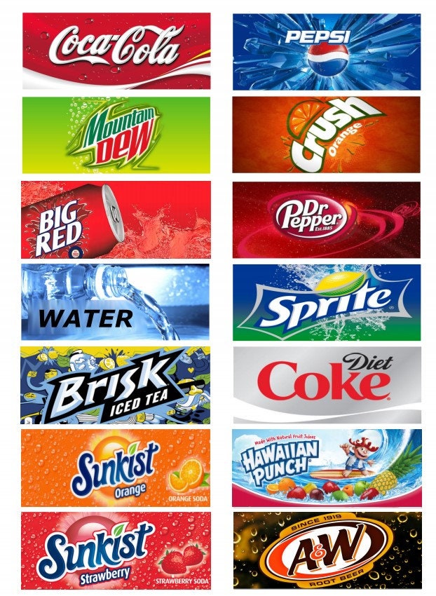 Mixed Sodas for Vending Machine Buttons Etsy