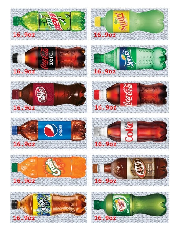 PDF 16.9 Oz Soda Vending Machine Labels - Etsy