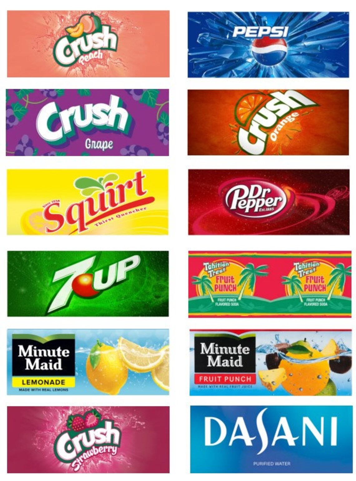 PDF Summer Soda Vending Machine Labels Etsy