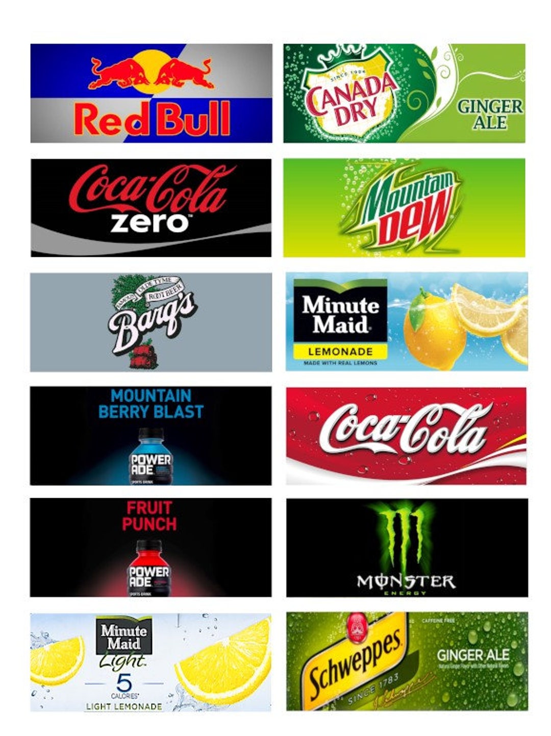 PDF Random Combination of Soda Machine Button Labels Etsy