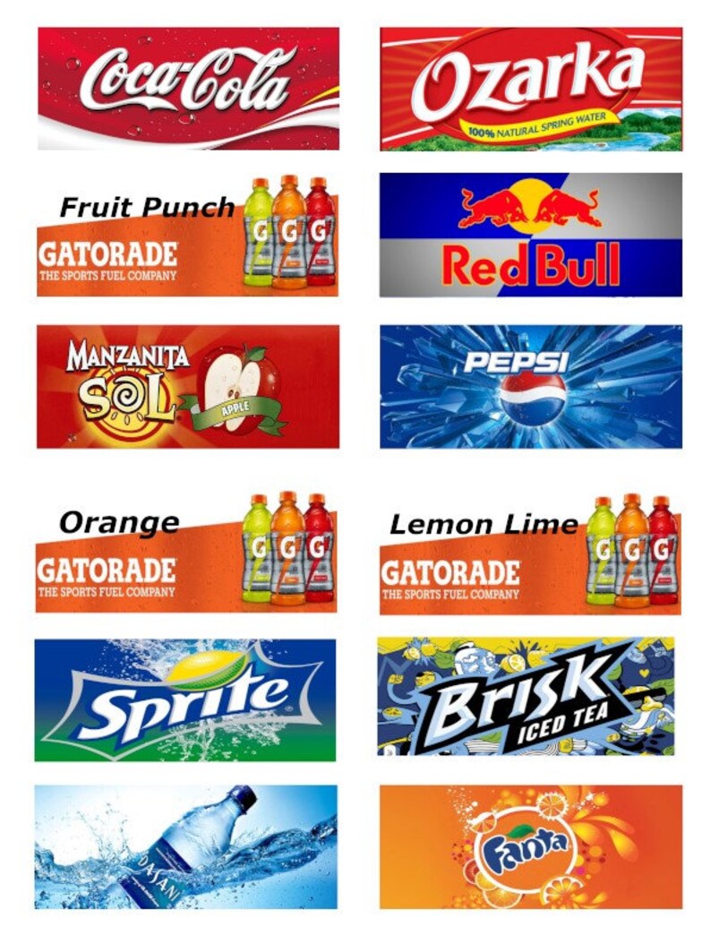 PDF Combination Sheet of Vending Machine Button Labels Etsy