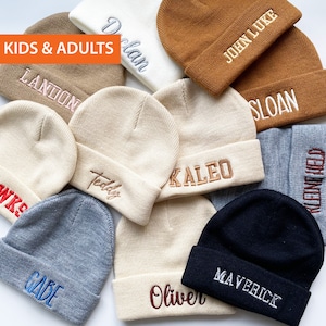 Embroidered Name newborn Beanie Hat, Personalized Hat, Kids Name Hat, Unisex Toddler Hat, Newborn Hat, Baby Shower Gift, Christmas Kids