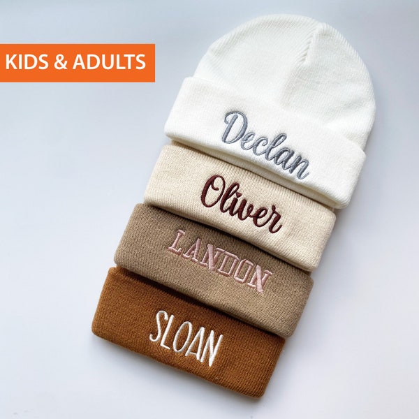 Neugeborenen Mütze gestickt Name, personalisierte Mütze, Kinder Name Mütze, Kleinkind Hut, Neugeborenen Hut, Baby-Dusche-Geschenk, Weihnachtsgeschenk