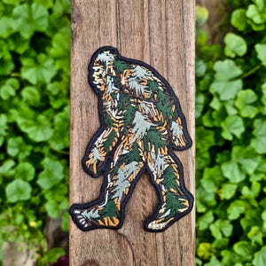 sasquatch embroidered patch//iron-on patch for jeans, backpacks, canvas bags, etc.