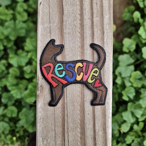 patch bordado de cão de resgate