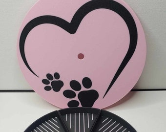 Spinnable 3D Printed Rhinestone Tray – Dog Paw Print, Diamond Art Storage