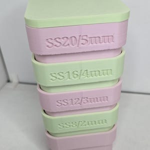 3D Printed Rhinestone Sorter Organizer – Stackable Stone Size Separator 2mm-5mm | Diamond Painting Tray | Bead & Gem Sorting Tool