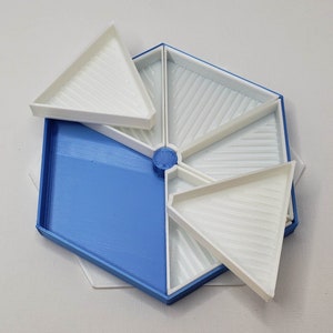 Spinnable 3D Printed Hexagon Rhinestone Trays w/Multiple Compartments Silk Diamond Art Trays, Cup Trays, Rhinestone Storage, Bling Art image 3