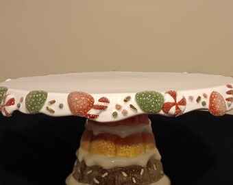 support vi tasks for cake decorated with lamps from the 80s, ceramic support