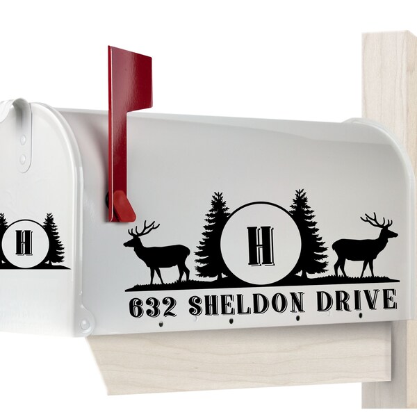 Deer Mailbox Decal Etsy