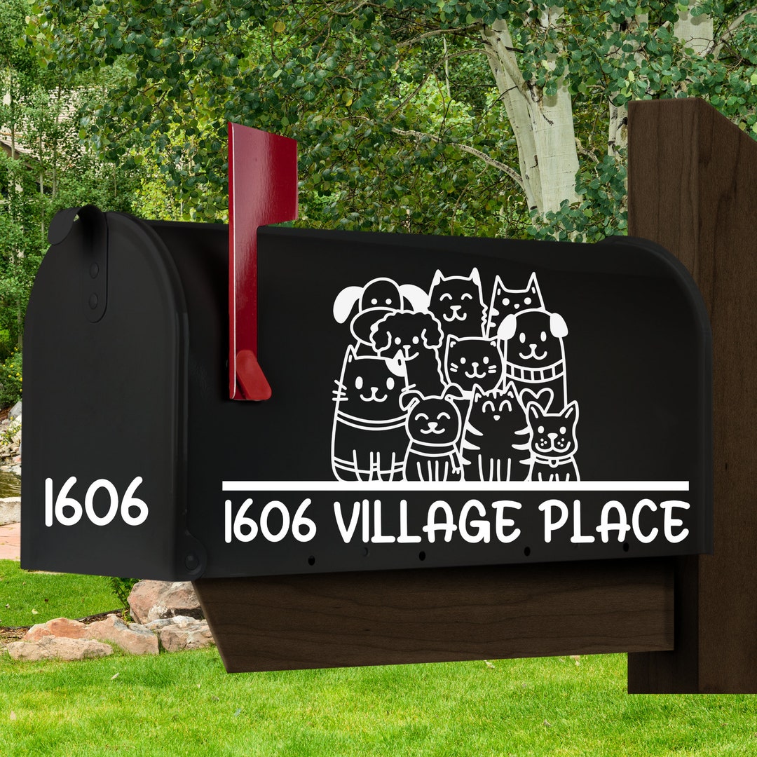 Custom Cat Mailbox Decal/premium Vinyl Decal/address Mailbox Decal ...