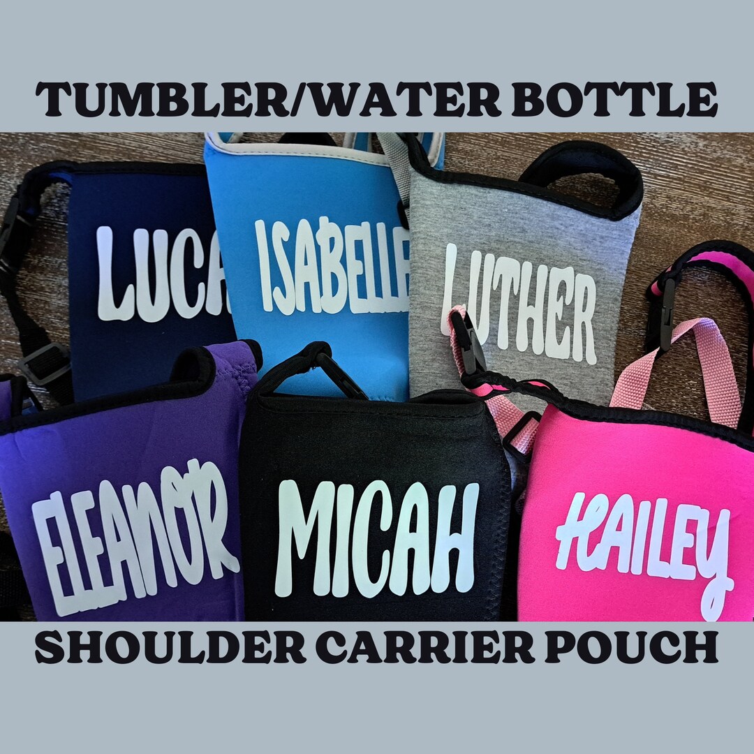 Personalized Water Bottle Carrier Bag /water Bottle Shoulder Etsy