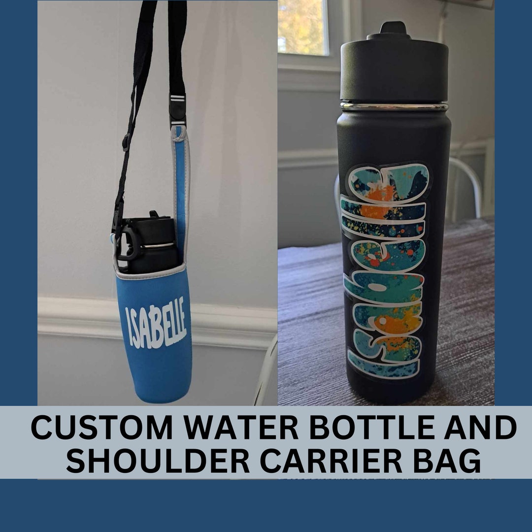 Personalized Water Bottle and Carrier Bag /water Bottle Shoulder Bag