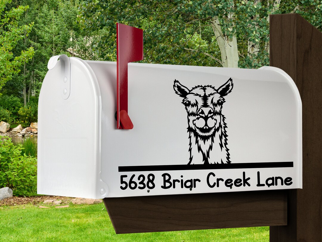 Custom Farm Animal Mailbox Decal/cow Decal/address Mailbox Decal/number ...