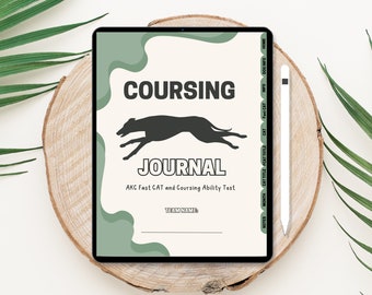 AKC Fast CAT Coursing Ability Test  Journal Notes Template Dog Journal CAT Notebook Lure Coursing Digital Download Chase Bunnies Log