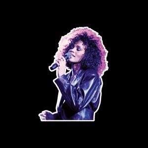 Whitney Houston Purple Sticker