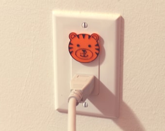 Cute Animal Tiger Power Outlet Safety Cover (For Canada/US/Japan/Mexico)