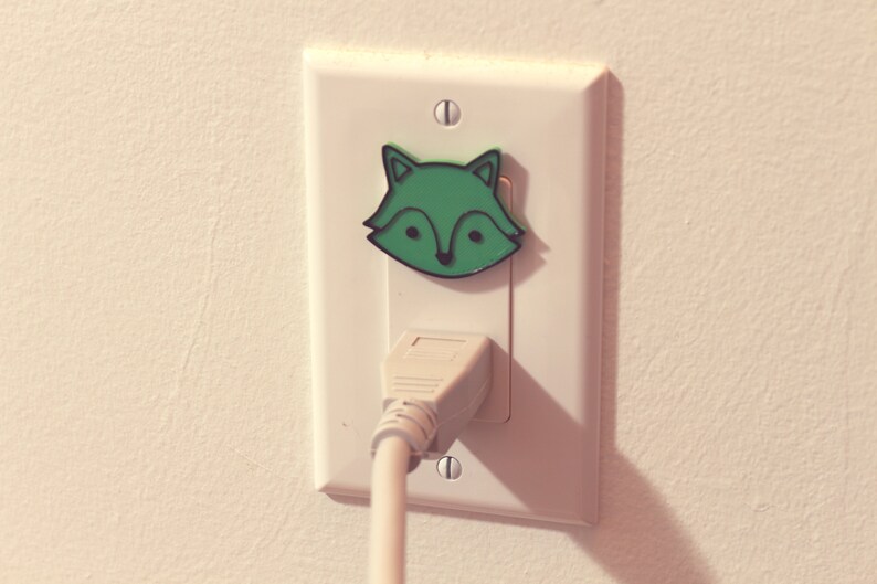 Cute Animal Fox Power Outlet Safety Cover For Canada/US/Japan/Mexico image 2