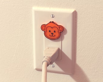 Cute Animal Monkey Power Outlet Safety Cover (For Canada/US/Japan/Mexico)