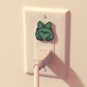 Cute Animal Corgi Bum Power Outlet Safety Cover For Canada/US/Japan/Mexico Green